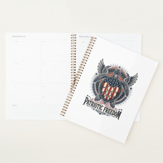 Patriottische Zeeschildpad Planner (Display)