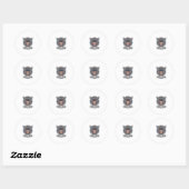 Patriottische Zeeschildpad Ronde Sticker (Vel)