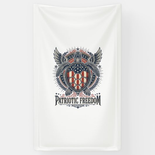 Patriottische Zeeschildpad Spandoek (Verticaal)