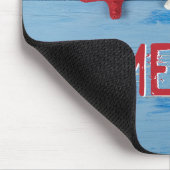 Patriottische zeester met Amerikaanse vlag Muismat (Hoek)