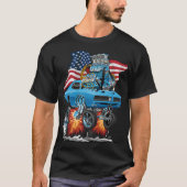 Patriottische zestigheden Amerikaanse spierwagen m T-shirt (Voorkant)