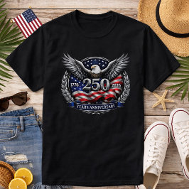 Patriottische Zilveren Vleugels van de Vrijheid T-shirt