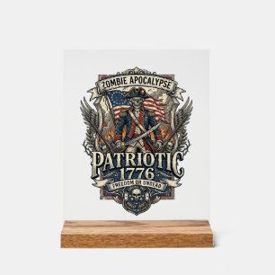 Patriottische Zombie Patriot Generaal Zombie Apoca Acryl Bord
