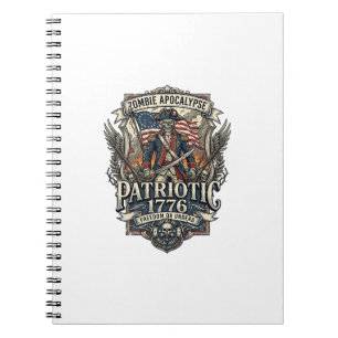 Patriottische Zombie Patriot Generaal Zombie Apoca Notitieboek