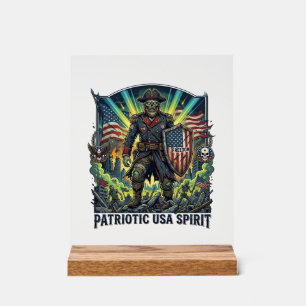 Patriottische Zombie Patriottische Generaal Zombie Acryl Bord