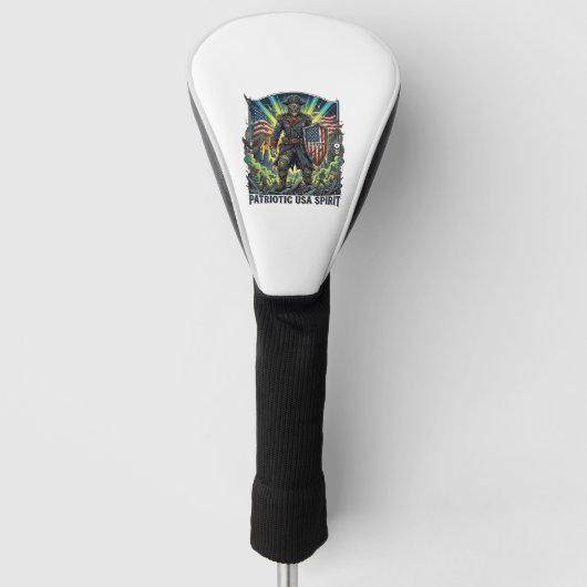 Patriottische Zombie Patriottische Generaal Zombie Golfheadcover (Voorkant)