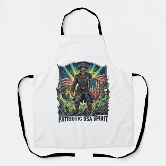 Patriottische Zombie Patriottische Generaal Zombie Schort (Voorkant)