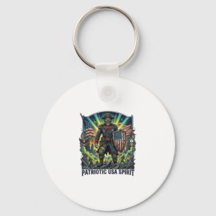 Patriottische Zombie Patriottische Generaal Zombie Sleutelhanger