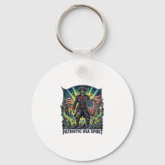 Patriottische Zombie Patriottische Generaal Zombie Sleutelhanger (Voorkant)