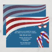 Patriottische Zomer Leuke Uitnodiging (Voorkant / Achterkant)
