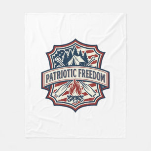 Patriottische zomerkamp spirit vector grafische te fleece deken