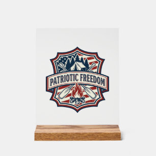 Patriottische zomerkampgeest vector grafische T-sh Acryl Bord