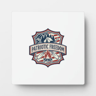 Patriottische zomerkampgeest vector grafische T-sh Fotoplaat