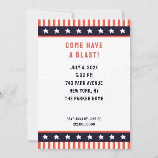 Patriottische zomertijd kaart (Achterkant)