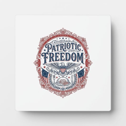 Patriottische zondag brunch vector grafische tee_1 fotoplaat (Voorkant)