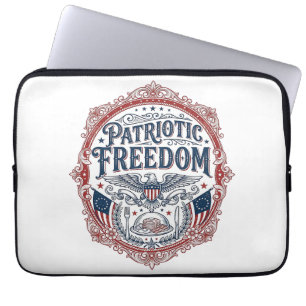 Patriottische zondag brunch vector grafische tee_1 laptop sleeve