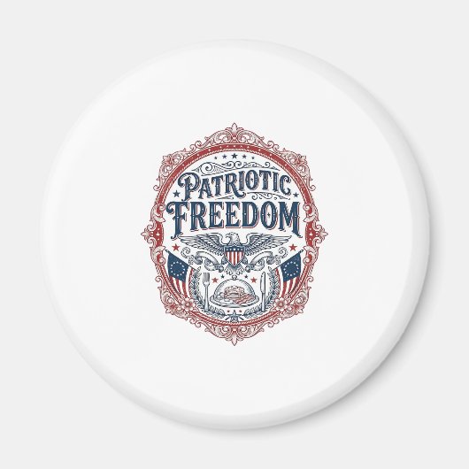 Patriottische zondag brunch vector grafische tee_1 magneet (Voorkant)