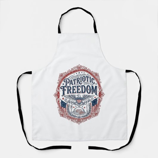 Patriottische zondag brunch vector grafische tee_1 schort (Voorkant)