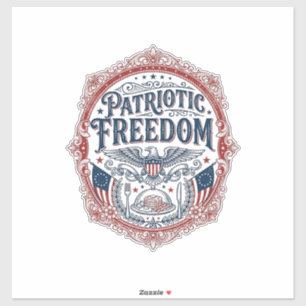 Patriottische zondag brunch vector grafische tee_1 sticker