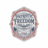 Patriottische zondag brunch vector grafische tee_1 sticker (Voorkant)
