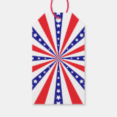Patriottische Zonne Uitbarsting Cadeaulabel (Achterkant)
