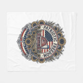 Patriottische zonnebloem boerderij vector grafisch fleece deken (Voorkant (Horizontaal))