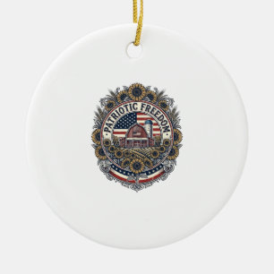 Patriottische zonnebloem boerderij vector grafisch keramisch ornament