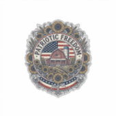 Patriottische zonnebloem boerderij vector grafisch sticker (Voorkant)