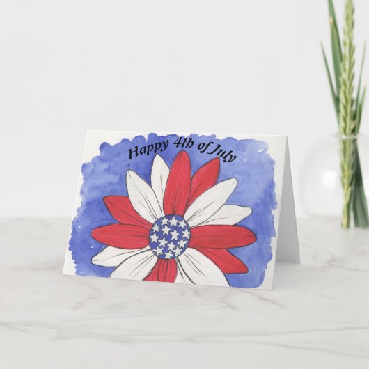Patriottische zonnebloem notitiekaartje (Voorkant)