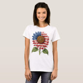 Patriottische Zonnebloem  T-shirt (Voorkant volledig)