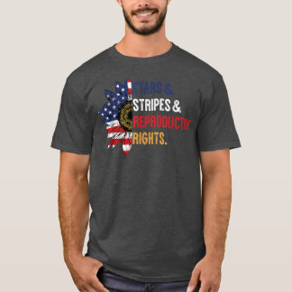 Patriottische zonnebloem USA Stars Stripes Reprodu T-shirt