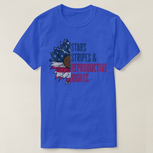 Patriottische zonnebloem USA Stars Stripes Reprodu T-shirt (Design voorkant)