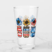 Patriottische zonnebloemen in potten | God zegende Glas (Achterkant)