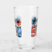 Patriottische zonnebloemen in potten | God zegende Glas (Links)