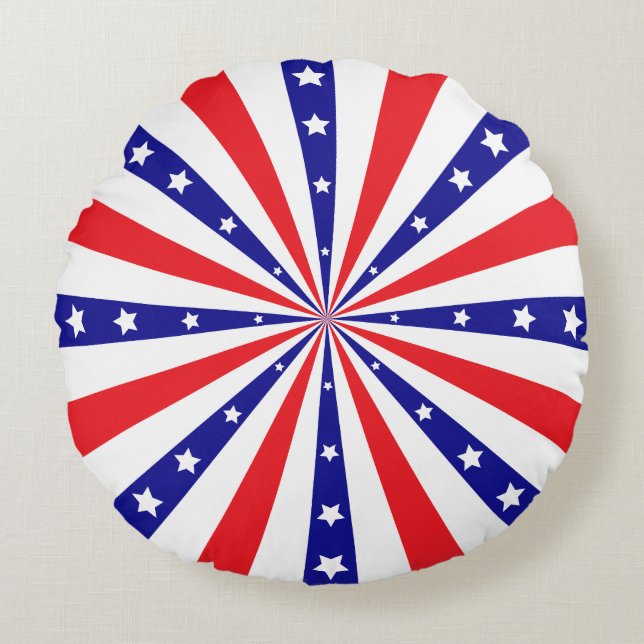 Patriottische Zonneknal Rond Kussen (Voorkant)