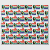Patriottische Zuid-Afrika Vlag Kaart Cadeaupapier (Vlak)