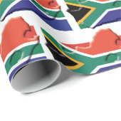 Patriottische Zuid-Afrika Vlag Kaart Cadeaupapier (Rol Hoek)