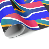Patriottische ZUID-AFRIKA Vlag PAARSE TINT Cadeaupapier (Rol Hoek)