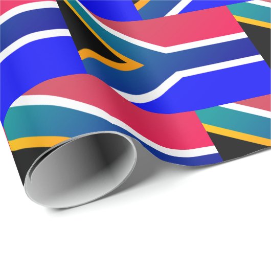 Patriottische ZUID-AFRIKA Vlag PAARSE TINT Cadeaupapier (Rol Hoek)