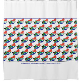 Patriottische ZUID-AFRIKA vlag  scripts Douchegordijn