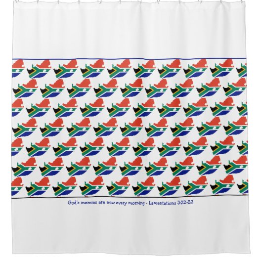 Patriottische ZUID-AFRIKA vlag scripts Douchegordijn (Voorkant)