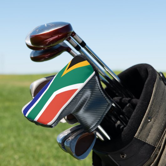 Patriottische Zuid-Afrikaanse vlag Bokke Golfheadcover (Insitu)