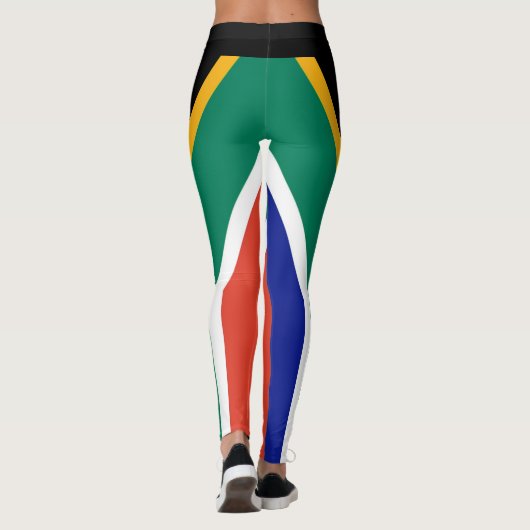 Patriottische Zuid-Afrikaanse vlag Bokke Leggings (Achterkant)