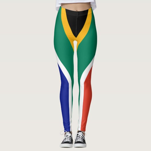 Patriottische Zuid-Afrikaanse vlag Bokke Leggings (Voorkant)