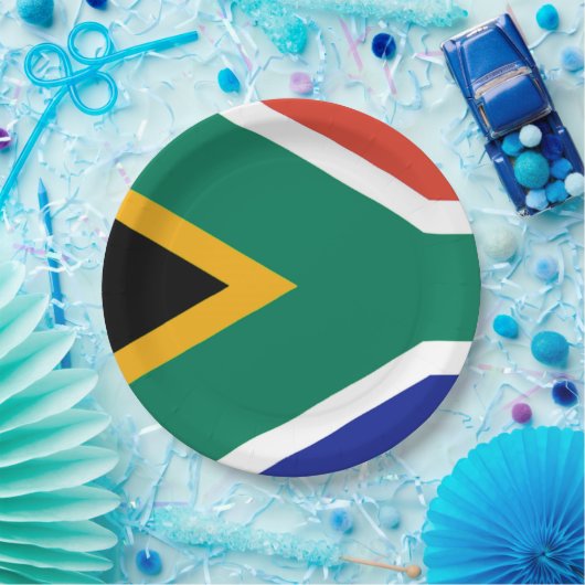 Patriottische Zuid-Afrikaanse vlag Bokke Papieren Bordje (Feest)