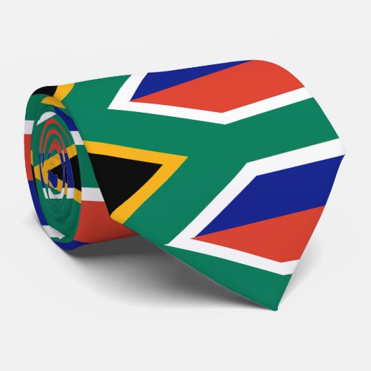 Patriottische Zuid-Afrikaanse vlag Bokke Stropdas (Opgerold)