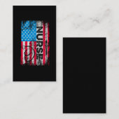 Patriottische zurse Amerikaanse vlag Stethoscoop v Visitekaartje (Voorkant / Achterkant)