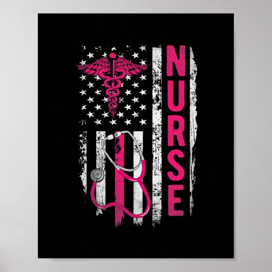 Patriottische zurse Gift Flag Graduing School RN Poster (Voorkant)