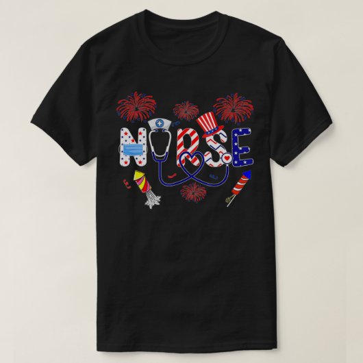 Patriottische zuster 4 juli Amerikaanse vlag Indep T-shirt (Design voorkant)