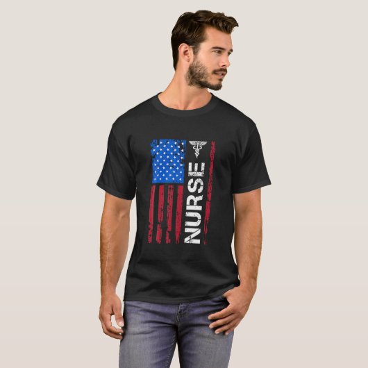 Patriottische zuster 4 juli Amerikaanse vlag is af T-shirt (Voorkant volledig)